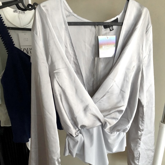 BNWT Missguided Satin Bodysuit - Picture 1 of 3